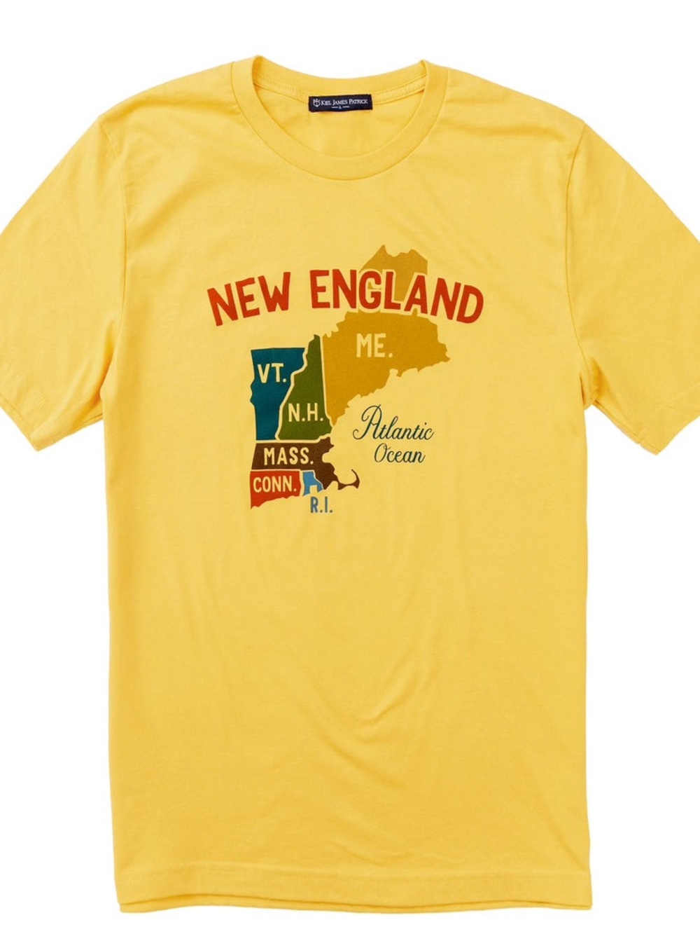 Kiel James Patrick Yellow New England Graphic Tee Size XS - Picture 4 of 5